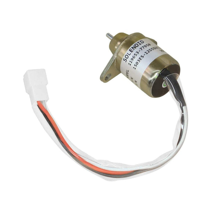 DURAFORCE 12V Fuel Shut Off Stop Solenoid Valve 2503531 for Yanmar Cummins Excavator