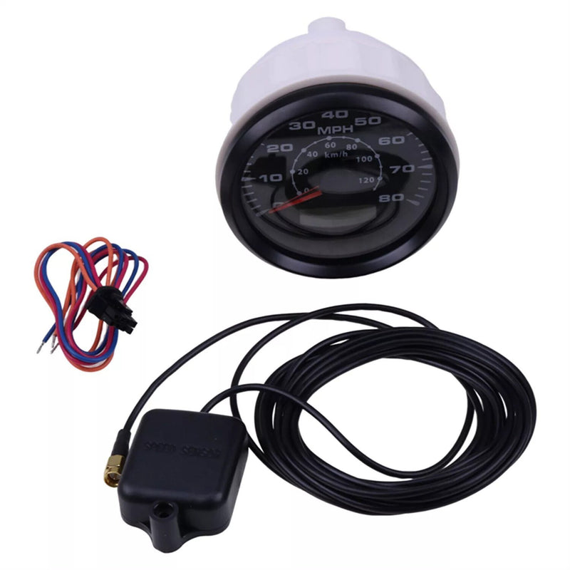 DURAFORCE GPS Speedometer Odometer B07DY3MBJL 12V/24V 85mm 0-80MPH 0-120km/h for Eling