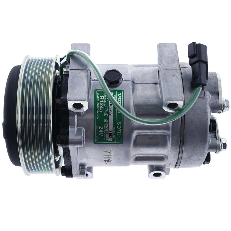 DURAFORCE SD7H15 A/C Compressor VOE11412631 VOE15082727 for Volvo EC330 EC360 EC460 EC700
