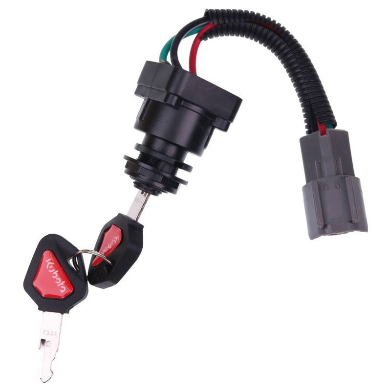 DURAFORCE Starter Switch w/Keys 32771-31822 for Kubota Backhoe Loader L39 L45 L47 L48 M59
