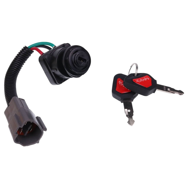 DURAFORCE Starter Switch w/Keys 32771-31822 for Kubota Backhoe Loader L39 L45 L47 L48 M59
