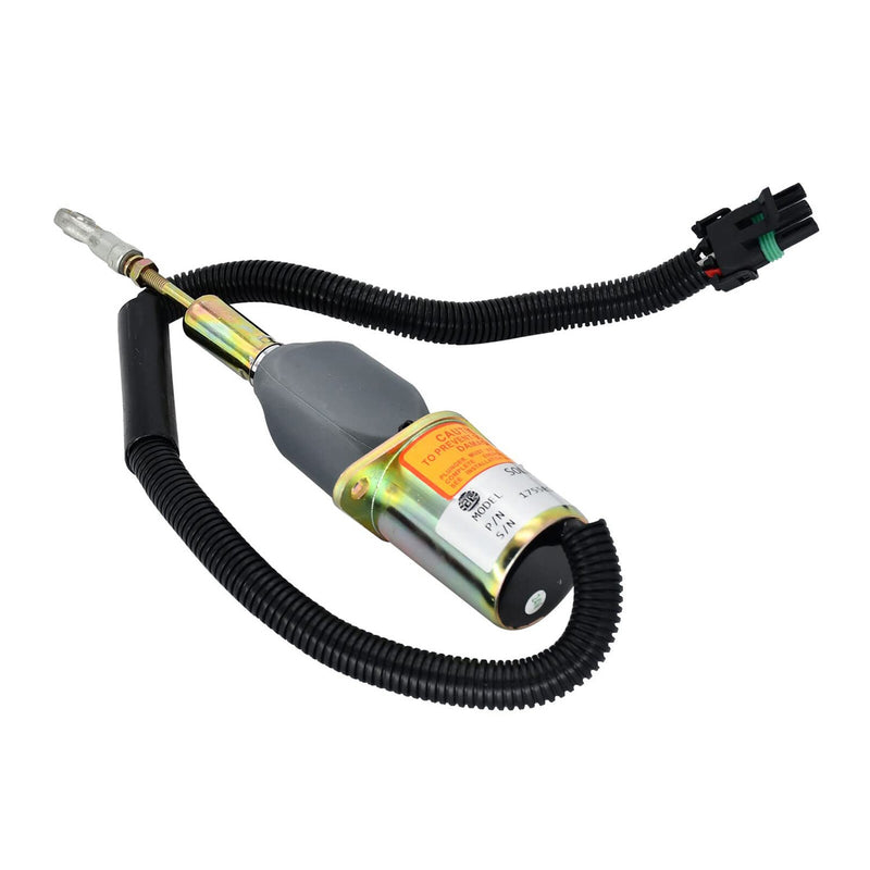 DURAFORCE Shutoff Solenoid RE504223 for John Deere Engine 7.6L 6076 8.1L 6081 Buncher 653E