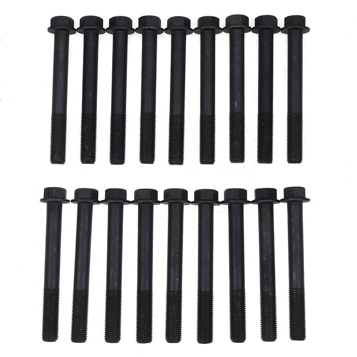 DURAFORCE 18Pcs Cylinder Head Bolt 19013-03450 for Kubota Engine V2403 V2203 V2003