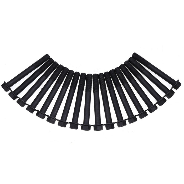 DURAFORCE 18Pcs Cylinder Head Bolt 19013-03450 for Kubota Engine V2403 V2203 V2003