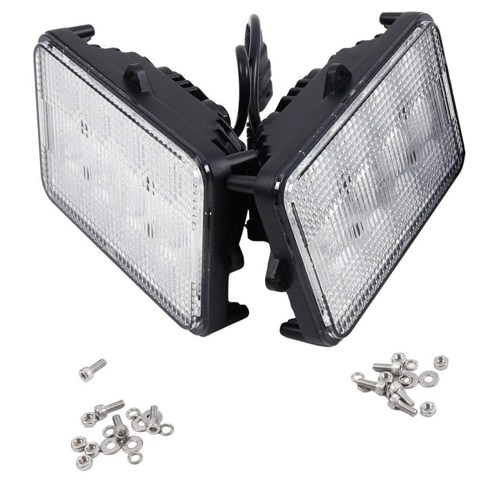 DURAFORCE 2Pcs 6"x4" LED Cab Light 6500K AH159332 for John Deere 9410 9510 9610 9400 9500