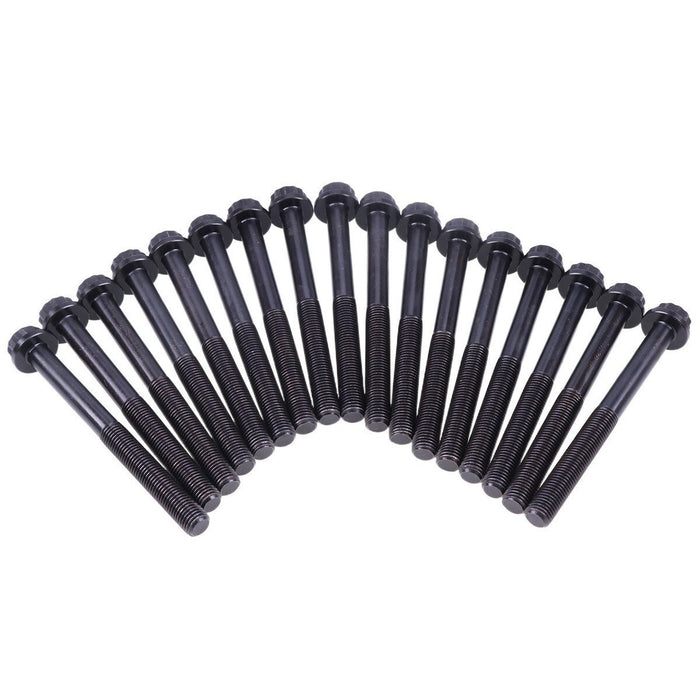 DURAFORCE 17PCS Cylinder Head Bolt 6204-13-1610 6204131610 for Komatsu Engine 3D95 4D95