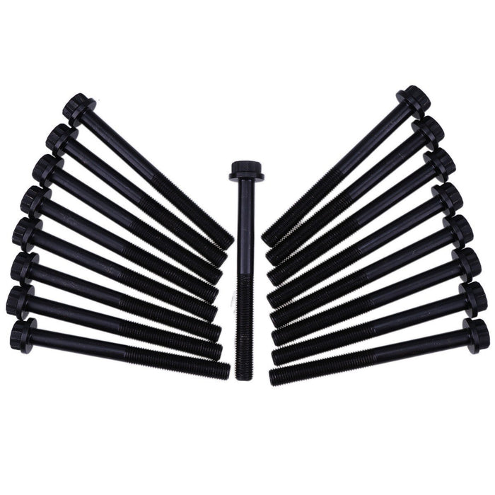 DURAFORCE 17PCS Cylinder Head Bolt 6204-13-1610 6204131610 for Komatsu Engine 3D95 4D95