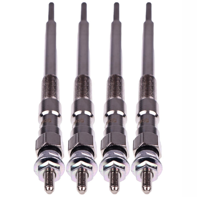 DURAFORCE 4Pcs Glow Plug 1J705-65510 for Kubota V2607 KX057-4 KX057-5 U55-4 U55-5