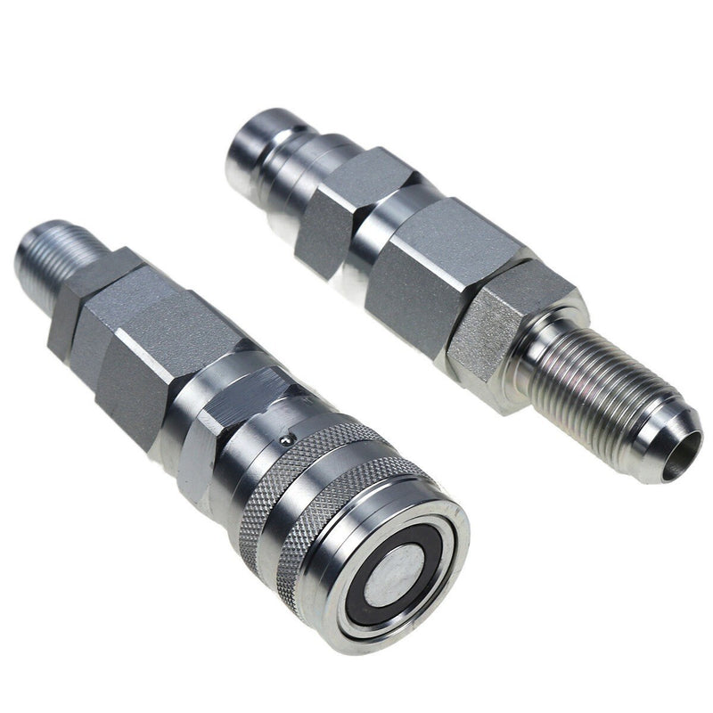 DURAFORCE #10 JIC Thread 1/2" Hydraulic Quick Connect Coupler Set for Bobcat NH CASE GEHL