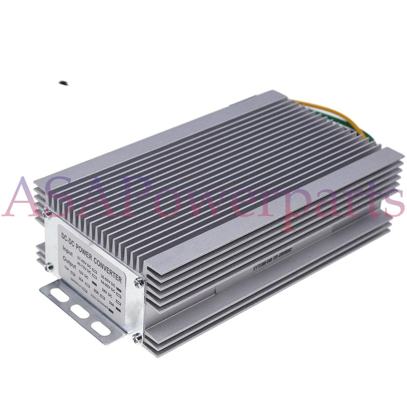 DURAFORCE DC Converter 48V to 12V Step Down Reducer 30A 360W 0A~30A for Golf Cart E-Z-GO