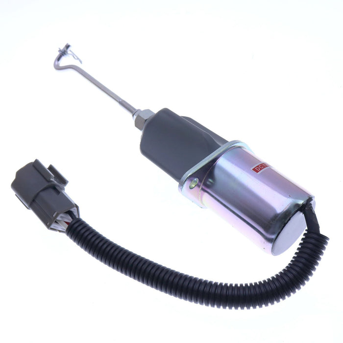 DURAFORCE 12V Stop Solenoid Valve 32A87-15100 for Mitsubishi ECOMAT Shovel S4S-Z1DT61ES