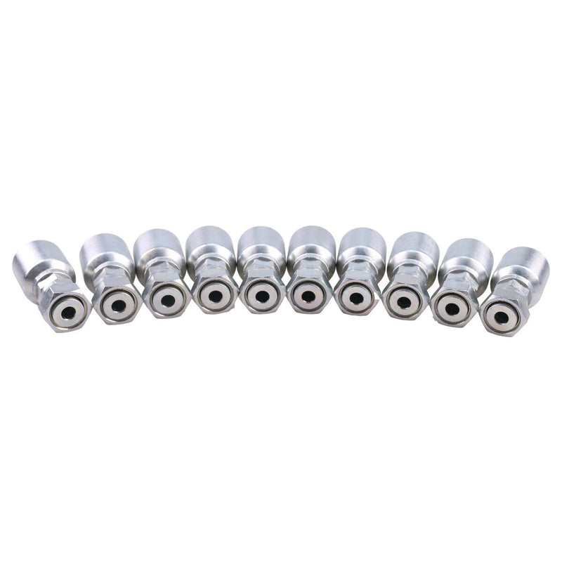DURAFORCE 10X Hydraulic Hose Fitting With 3/8" Flat Face Seal Thread 1JS43-6-6 for Parker