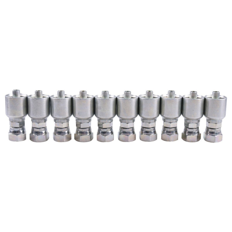 DURAFORCE 10X Hydraulic Hose Fitting With 3/8" Flat Face Seal Thread 1JS43-6-6 for Parker