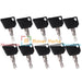 DURAFORCE 10 Ignition Keys #14607 For JCB Bomag Dynapac Terex Vibromax NH Volvo Ford Moxy