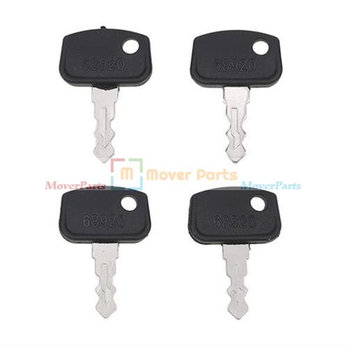 DURAFORCE 4PCS Ignition Keys for Kubota B26 BX25 BX1860 BX2370 BX2670