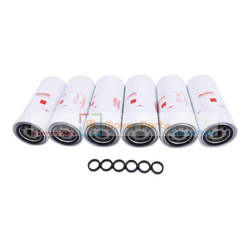 DURAFORCE 6PCS Fuel Water Separator Filter For Fleetguard FS1000 Cummins 3329289