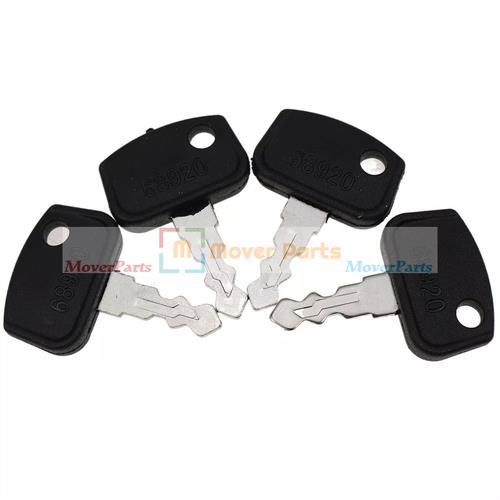 DURAFORCE 4PCS Ignition Key 68920 for Kubota Utility Vehicles RTV400 RTV500 RTV900 RTV1140