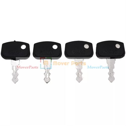 DURAFORCE 4PCS Ignition Key 68920 for Kubota Utility Vehicles RTV400 RTV500 RTV900 RTV1140