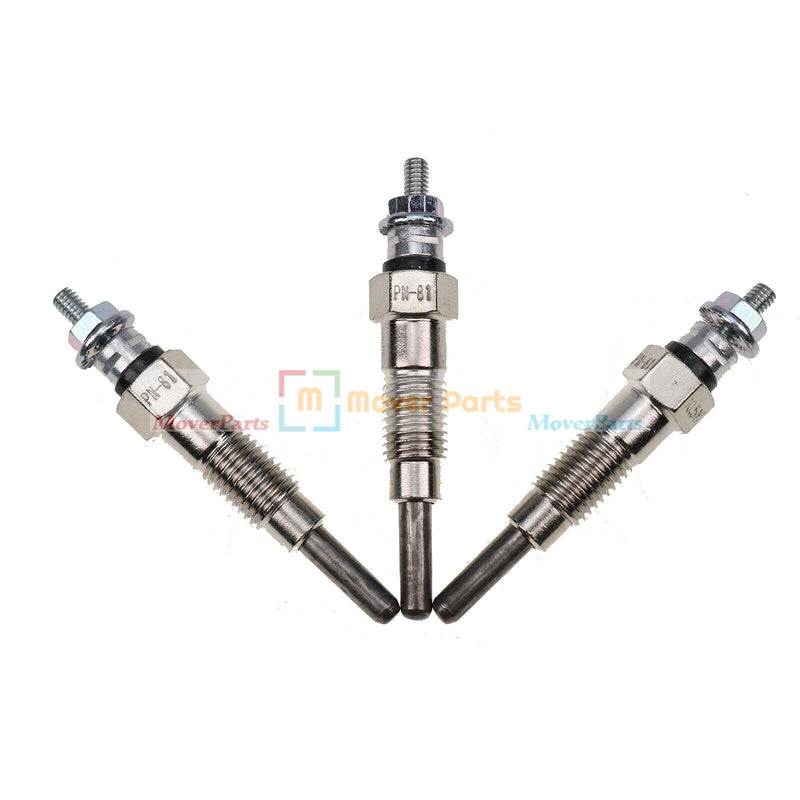 DURAFORCE 3X Glow Plugs 15951-65510 For Kubota G3200 G4200 G5200H G6200H GL-3500 GL-4500