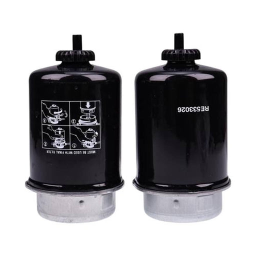 DURAFORCE 2PCS Fuel Filter RE533026 RE546336 for John Deere 319D 320D 323D 4320 6130 6330