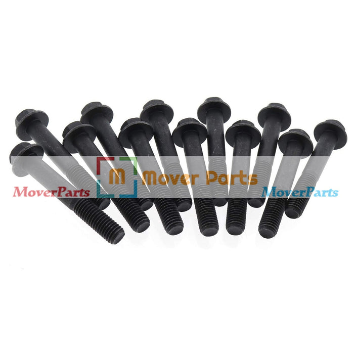 DURAFORCE 12Pcs Exhaust Manifold Bolt 3944593 for 94-98 Dodge 5.9L 12 Valve Cummins Engine