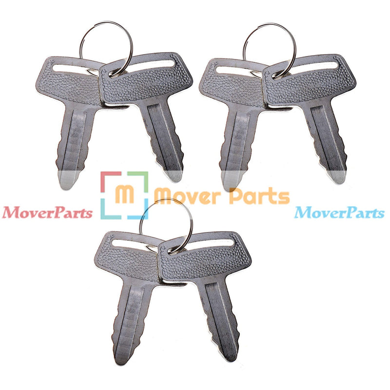 DURAFORCE 6X Ignition Key 53630 for Kubota Loader & KX Series Excavator Thomas Skid Steer