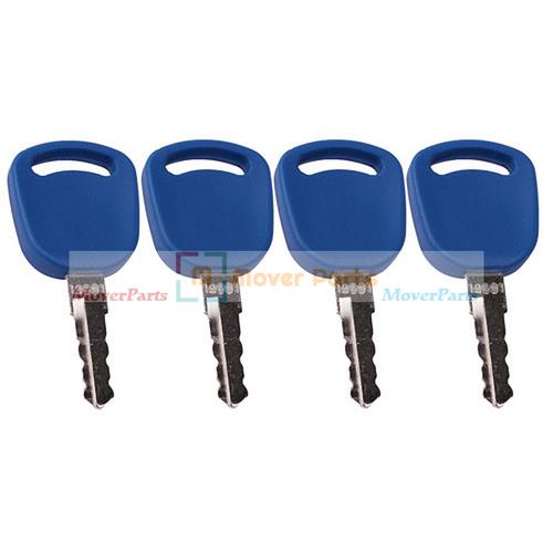 DURAFORCE 4PCS Ignition Keys for Ford New Holland Tractor 8160 TL80 TM125 TM150 TS115