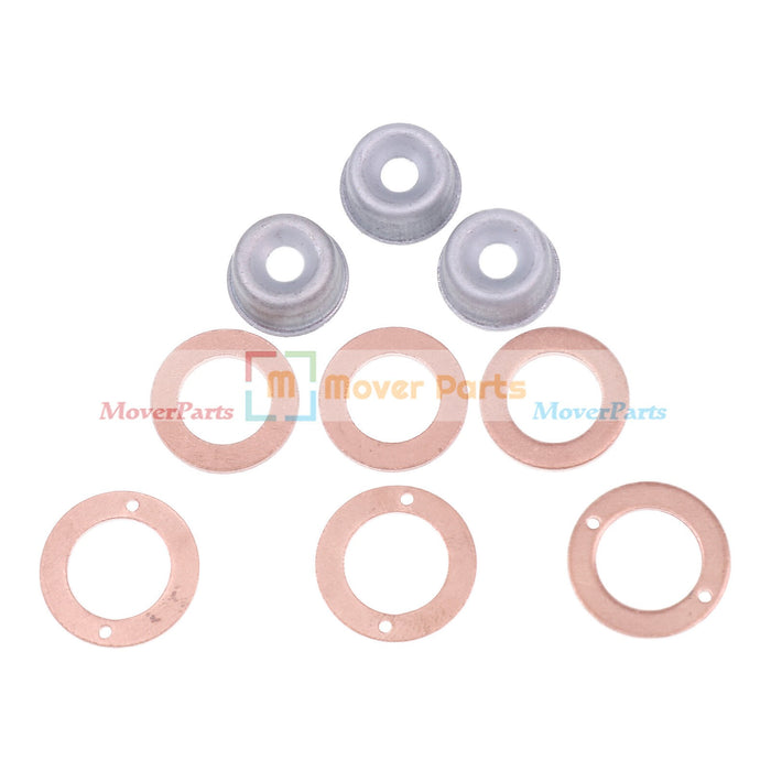 DURAFORCE 3 Cylinder Injector Seal Kit w/Heat Shield 19077-53650 for Kubota D662 D722
