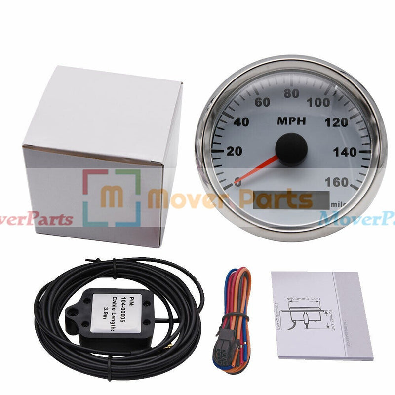 DURAFORCE 85mm 0-160MPH GPS Speedometer 910-10005 for Eling Car Boat Motorcycle Truck Car