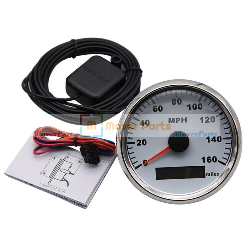 DURAFORCE 85mm 0-160MPH GPS Speedometer 910-10005 for Eling Car Boat Motorcycle Truck Car