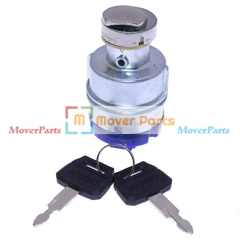 DURAFORCE Ignition Switch W/ 2 Keys K250 For Kobelco SK200-8 SK210-8 SK350-8 Excavator