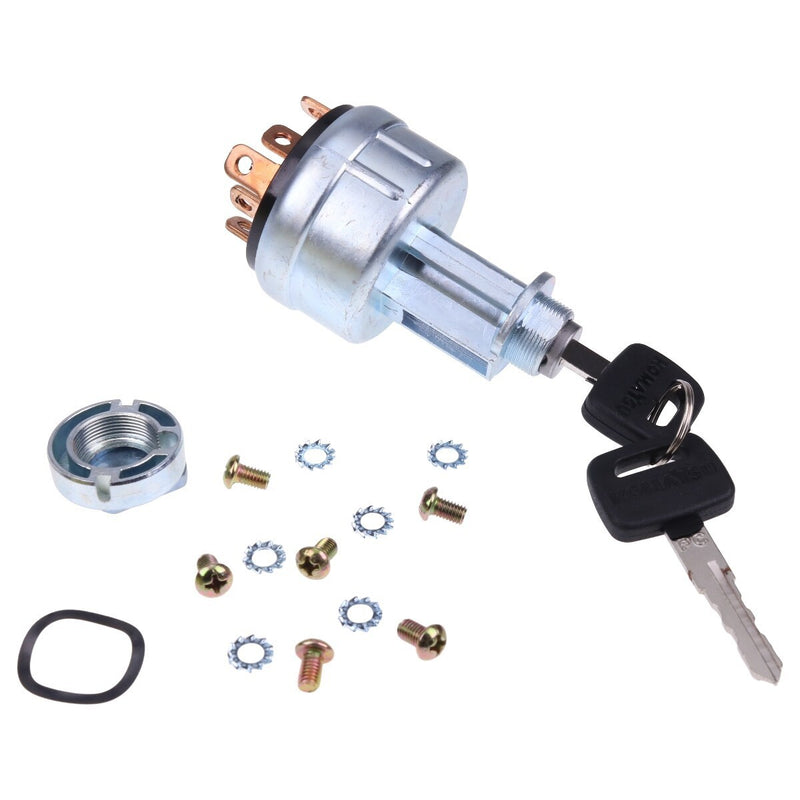 DURAFORCE For Komatsu Ignition Switch with 2 keys 08086-50000 08086-10000 08086-20000