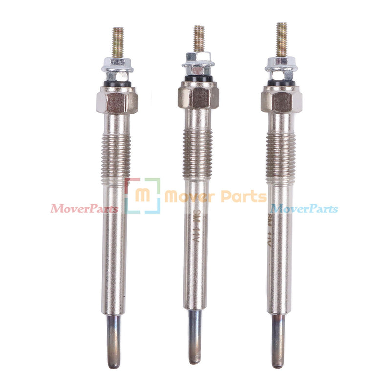 DURAFORCE 3PCS Glow Plug 129008-77800 For Yanmar Engine 3TNV88 3TNV88-BDCR 3TNV88-BPYB