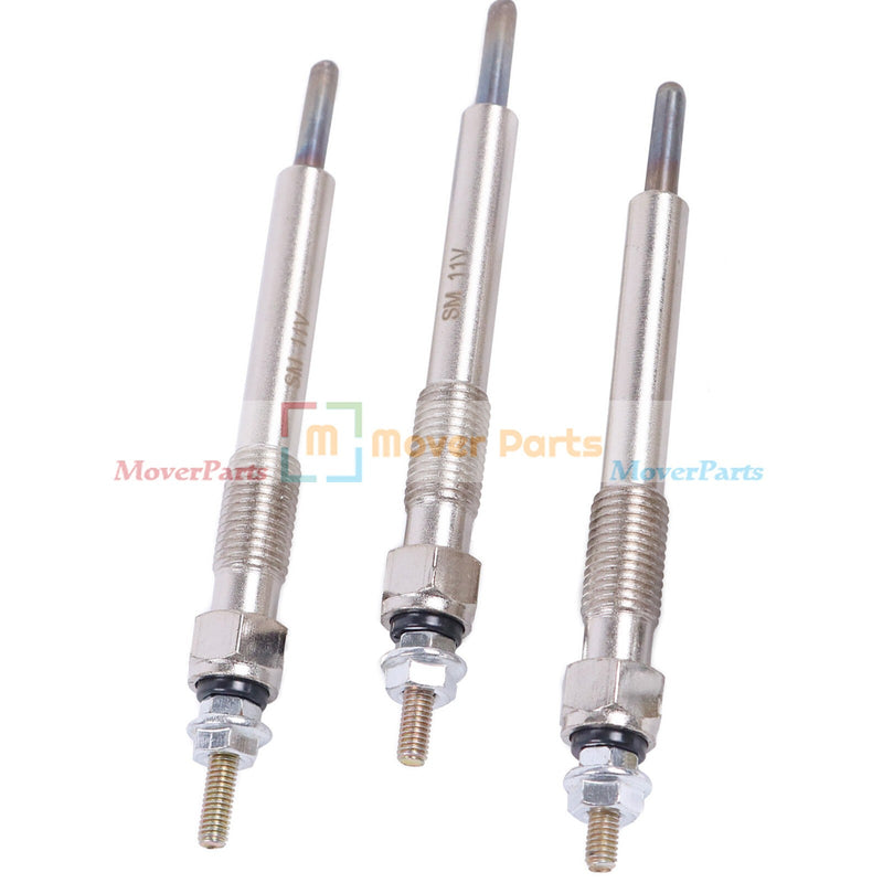 DURAFORCE 3PCS Glow Plug 129008-77800 For Yanmar Engine 3TNV88 3TNV88-BDCR 3TNV88-BPYB
