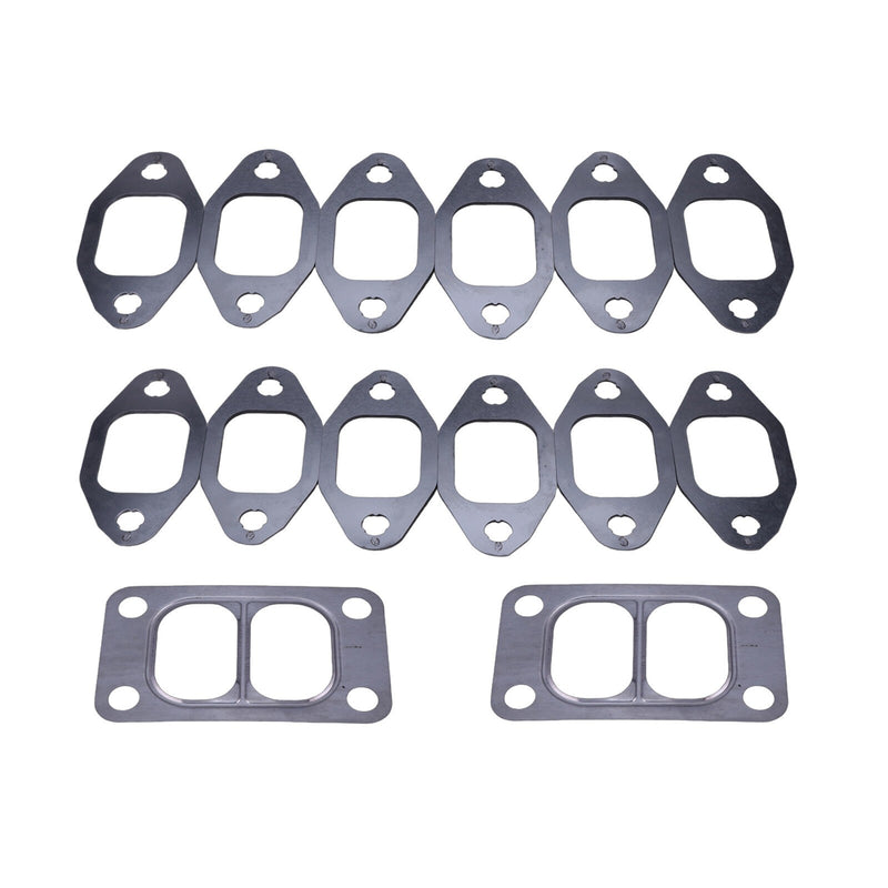 DURAFORCE New Exhaust Manifold Gasket Kit for Dodge Cummins 12V 4BT 6BT 3.9 5.9L Engine