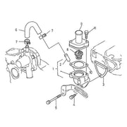 DURAFORCE Thermostat Cover 16271-73260 For Kubota Engine D1105 D905 Tractor B1700B2100