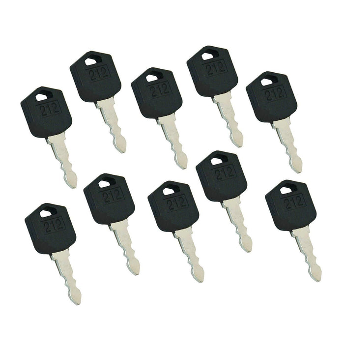 DURAFORCE (10) Ignition Keys for Doosan Daewoo Forklift D25 D35 G25 G35 # 212, D554212