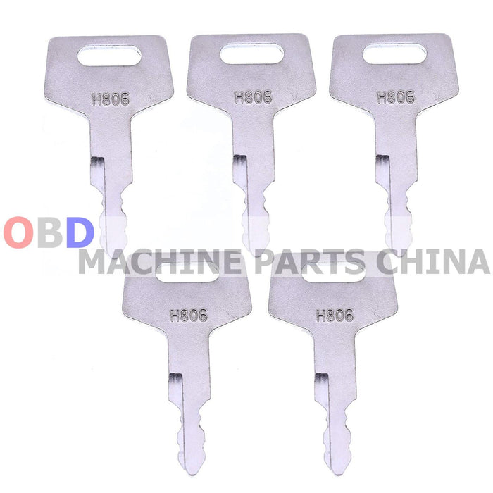 DURAFORCE 10X Ignition Keys H806 Heavy Equipment Key for Takeuchi Hitachi Gehl 17001-00019