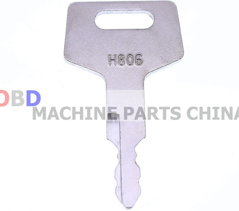 DURAFORCE 10X Ignition Keys H806 Heavy Equipment Key for Takeuchi Hitachi Gehl 17001-00019