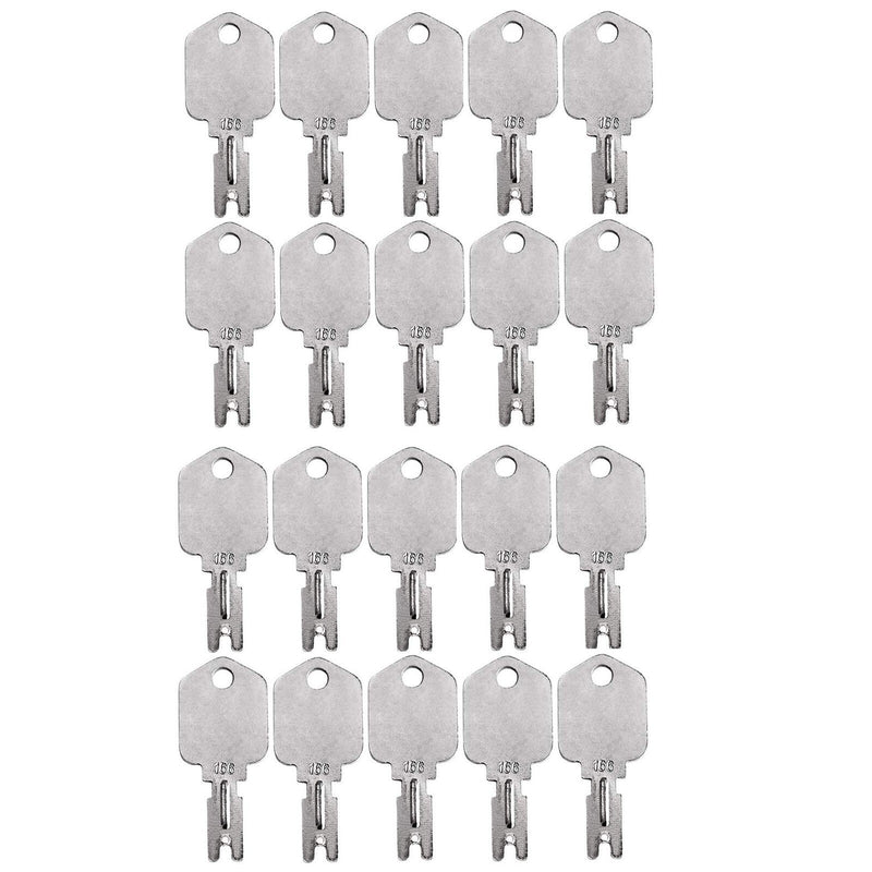 DURAFORCE 20PCS Ignition Key 166 186304 for Clark Crown Gradall Gehl Hyster Komatsu Yale