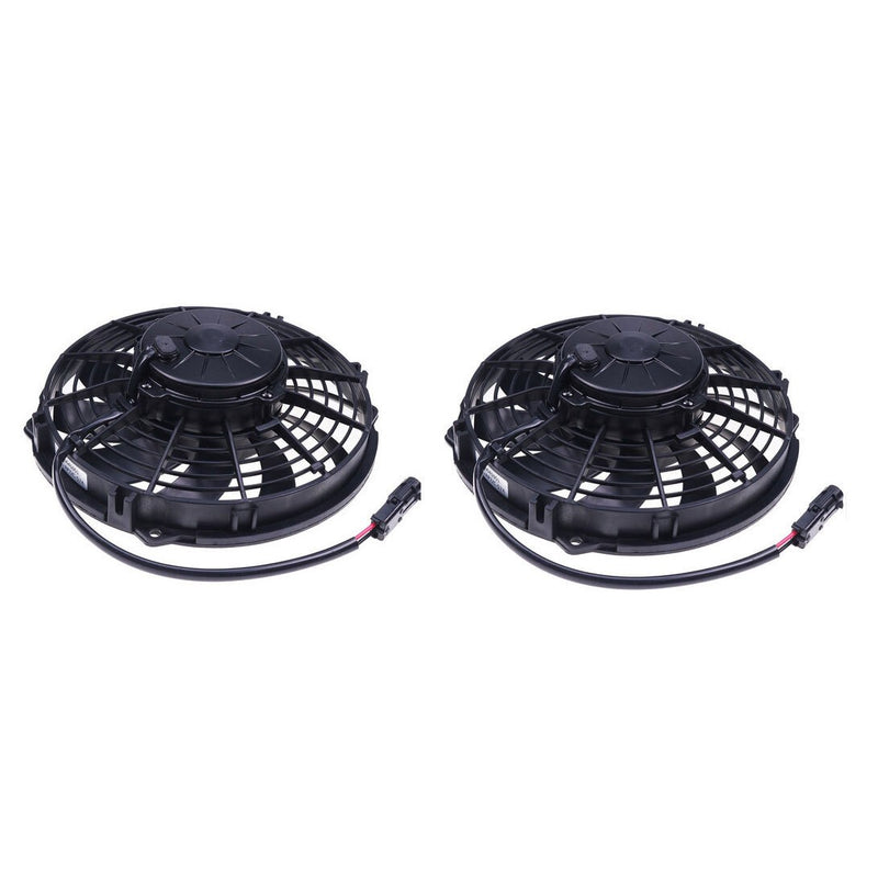 DURAFORCE 2PCS New Automotive 30100435 10" Low Profile Fan - Pull / Curved