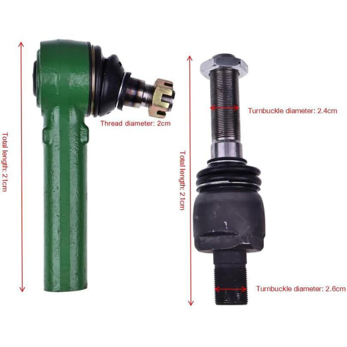 DURAFORCE 2PCS Tie Rod AL166369 for John Deere Engine 4045 6068 Tractor 6020 6100 6105