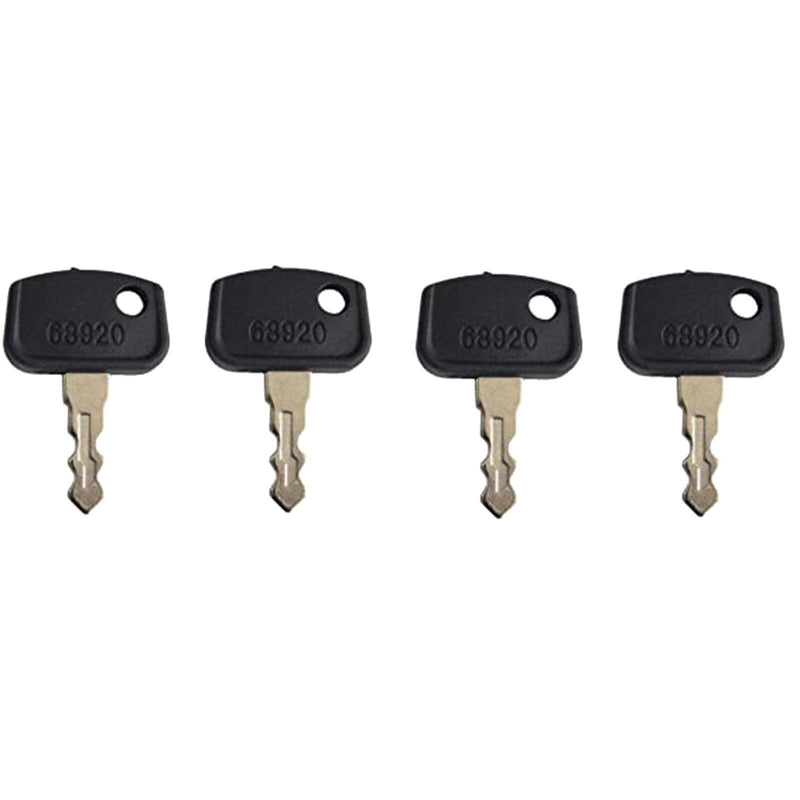 DURAFORCE 4PCS Keys 68920 PL501-68920 for Kubota RTV Series RTV-X1100C RTV900G RTV500