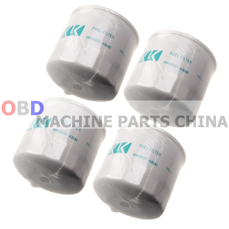 DURAFORCE 4PCS New Fuel Filter for Yanmar Tractors SX3100 EX2900 EX3200 EX450 LX430 LX490