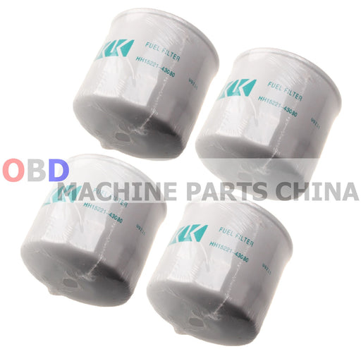DURAFORCE 4PCS New Fuel Filter for Yanmar Tractors SX3100 EX2900 EX3200 EX450 LX430 LX490
