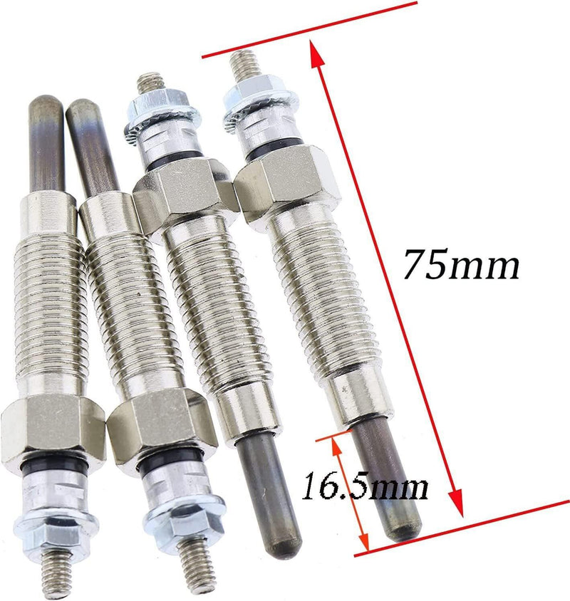 DURAFORCE 4X Glow Plugs 15521-65510 for Kubota L2050DT L355SS R410BL2350F M4950 M4950DT