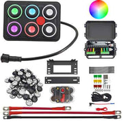 DURAFORCE 6 Gang RGB Switch Panel Touch Control 12 24V 60A SSR Relay Box IP68 Waterproof