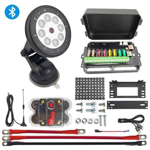 DURAFORCE 8 Gang Monochrome Wireless Switch Panel SSR Circuit Control Relay Box w/Holder