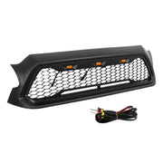 DURAFORCE Front Bumper Grill W/LED lights For Toyota Tacoma 2012-2015 Matte Black Grille
