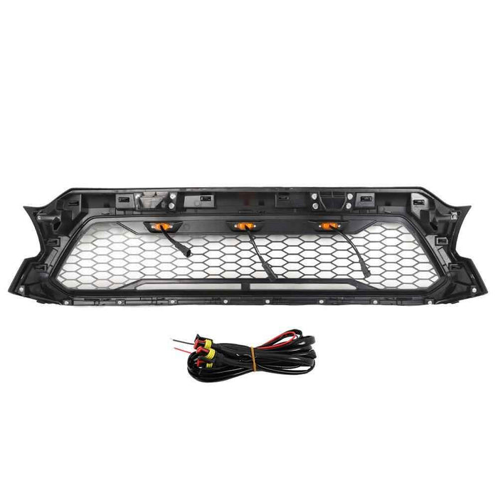 DURAFORCE Front Bumper Grill W/LED lights For Toyota Tacoma 2012-2015 Matte Black Grille